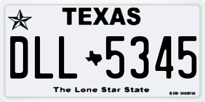 TX license plate DLL5345