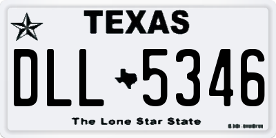 TX license plate DLL5346