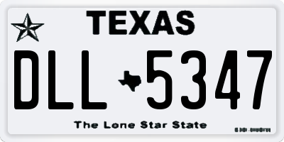 TX license plate DLL5347