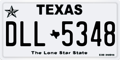 TX license plate DLL5348