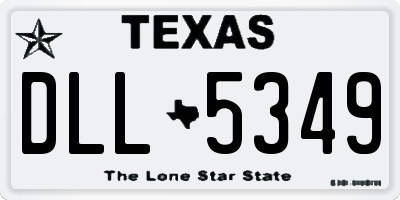 TX license plate DLL5349