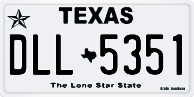 TX license plate DLL5351