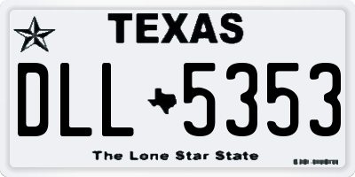 TX license plate DLL5353