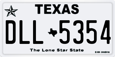 TX license plate DLL5354