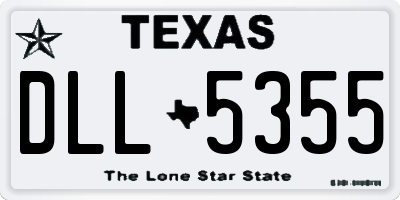 TX license plate DLL5355