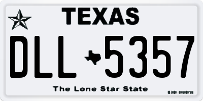 TX license plate DLL5357