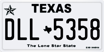 TX license plate DLL5358