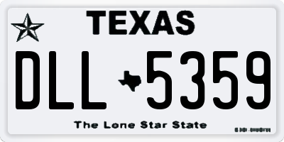 TX license plate DLL5359