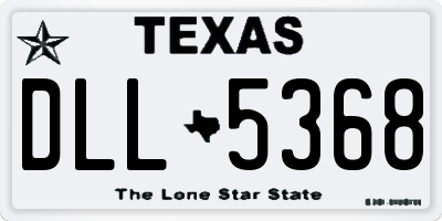 TX license plate DLL5368