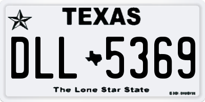 TX license plate DLL5369