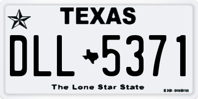 TX license plate DLL5371