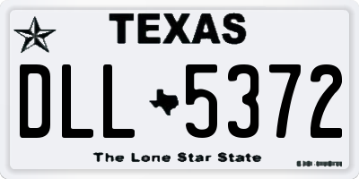TX license plate DLL5372