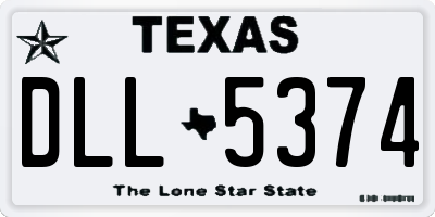 TX license plate DLL5374