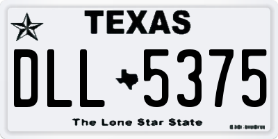 TX license plate DLL5375