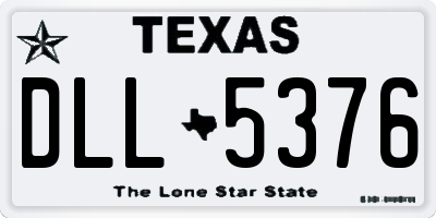 TX license plate DLL5376
