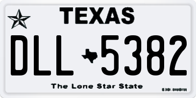 TX license plate DLL5382