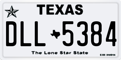 TX license plate DLL5384