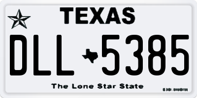 TX license plate DLL5385