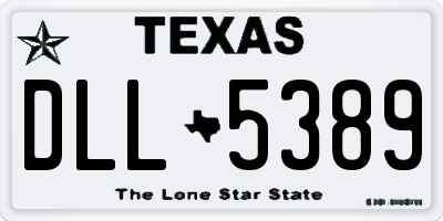 TX license plate DLL5389