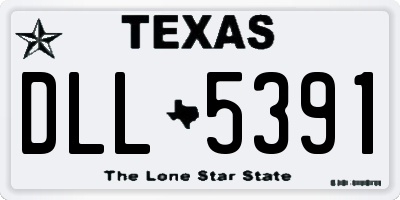 TX license plate DLL5391