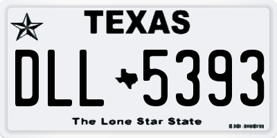 TX license plate DLL5393