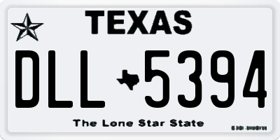 TX license plate DLL5394