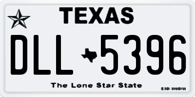TX license plate DLL5396