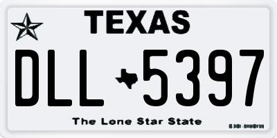 TX license plate DLL5397