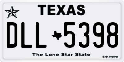 TX license plate DLL5398