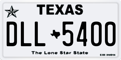 TX license plate DLL5400