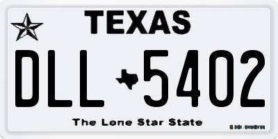 TX license plate DLL5402