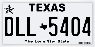 TX license plate DLL5404