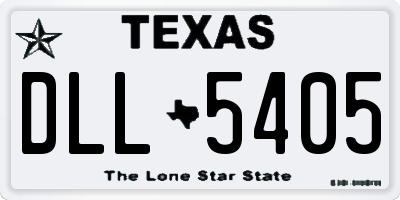 TX license plate DLL5405