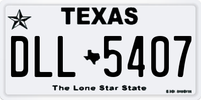 TX license plate DLL5407