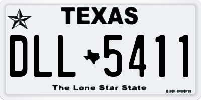 TX license plate DLL5411