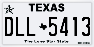 TX license plate DLL5413