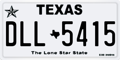 TX license plate DLL5415