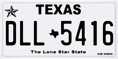 TX license plate DLL5416