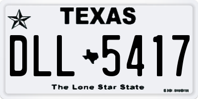 TX license plate DLL5417