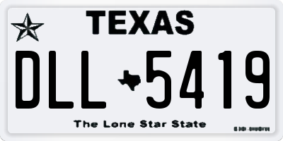 TX license plate DLL5419