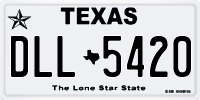 TX license plate DLL5420