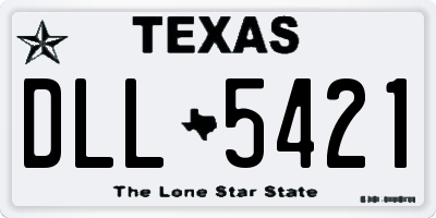 TX license plate DLL5421