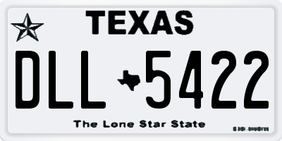 TX license plate DLL5422