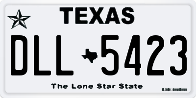 TX license plate DLL5423