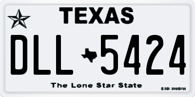 TX license plate DLL5424