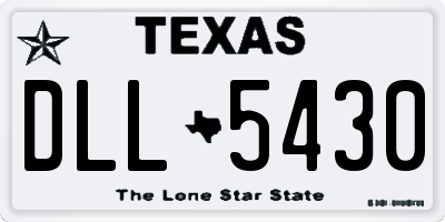 TX license plate DLL5430