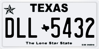 TX license plate DLL5432