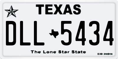 TX license plate DLL5434
