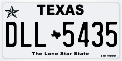 TX license plate DLL5435