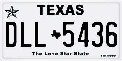 TX license plate DLL5436